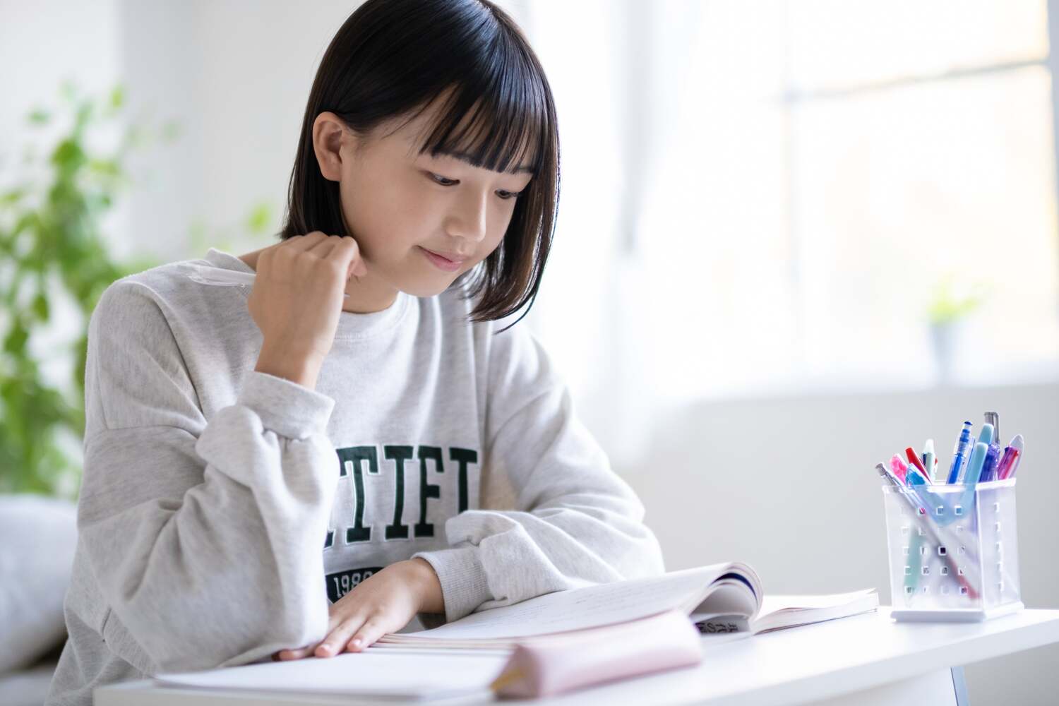 勉強している様子